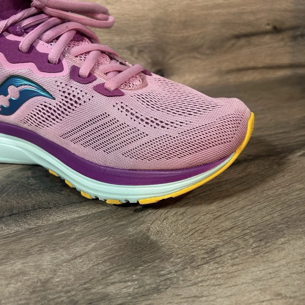 Saucony Ride 14 Future Spring Pink Purple Sneakers - Women's Size 9.5